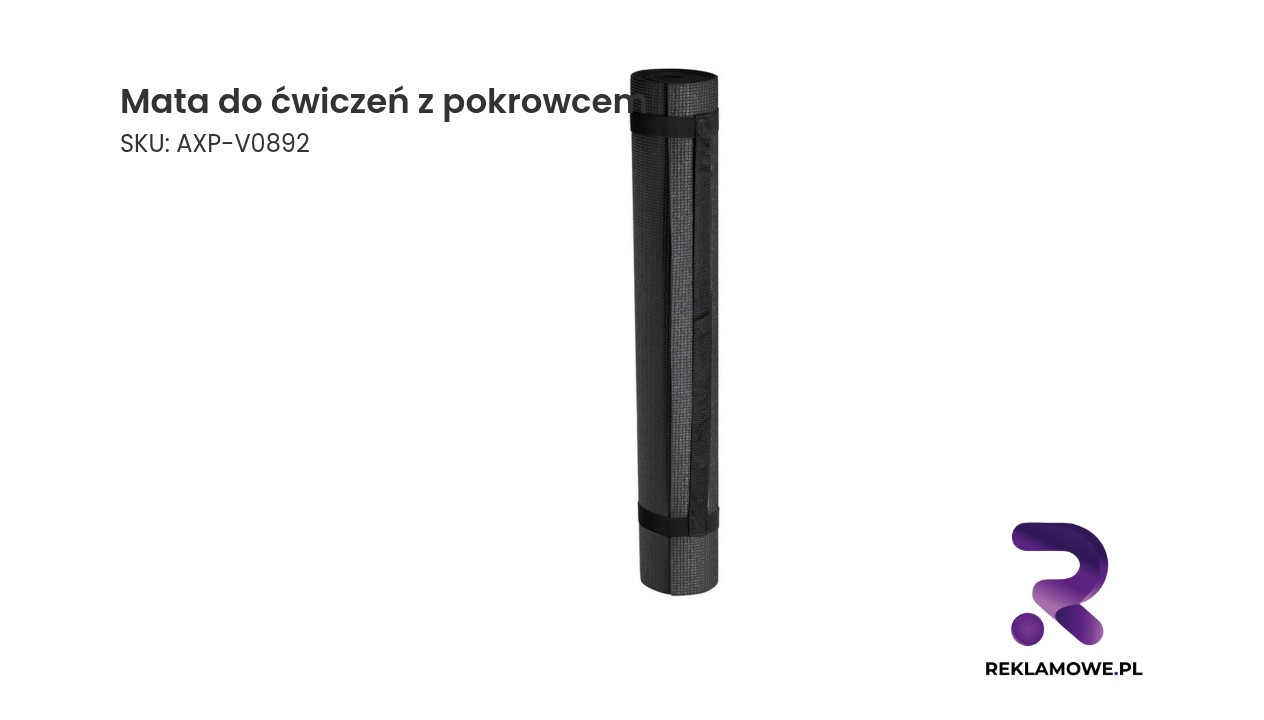 Niebieska mata do ćwiczeń z pokrowcem