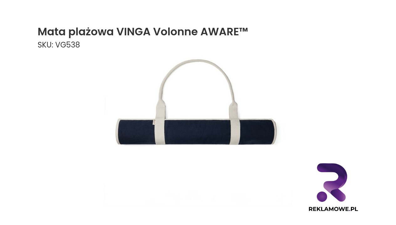Mata plażowa VINGA Volonne AWARE wykonana z płótna