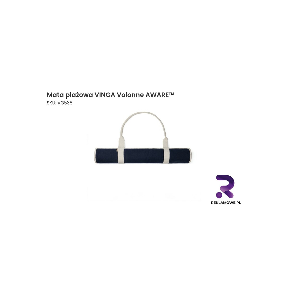 Mata plazowa VINGA Volonne AWARE plotno 3